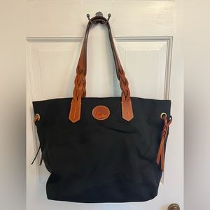 Dooney & Bourke black tote with braided handles